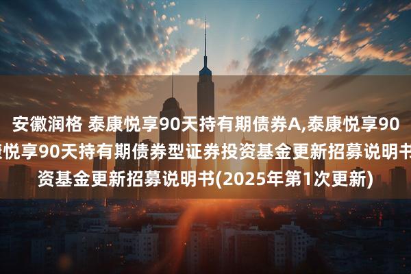 安徽润格 泰康悦享90天持有期债券A,泰康悦享90天持有期债券C: 泰康悦享90天持有期债券型证券投资基金更新招募说明书(2025年第1次更新)